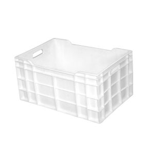Volle bak Zonder deksel wit plastic xx30 60 L vaste bodem geperforeerde wanden Gilac