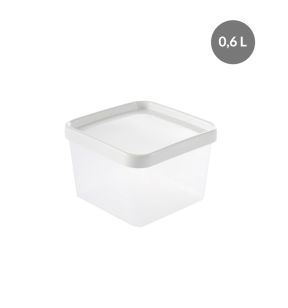 Hermetische doos With cover wit plastic xx7.5 0.6 L vaste bodem volle wanden Gilac