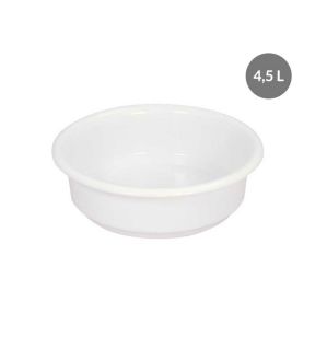 Wasbak Zonder deksel wit plastic Ø 32 9.5 4.5 L vaste bodem volle wanden Gilac