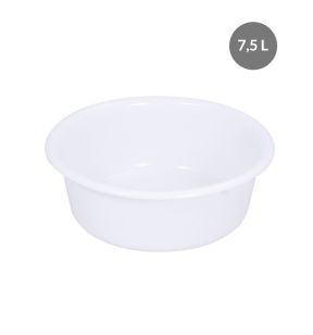Wasbak Zonder deksel wit plastic Ø 35 12.5 7.5 L vaste bodem volle wanden Gilac