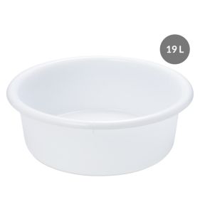 Verdeelbak Zonder deksel wit plastic 16 19 L vaste bodem volle wanden Gilac