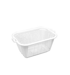 Corbeille à linge rectangulaire blanc plastique 61x40x27 cm Gilac