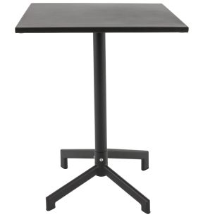 Table avec sytème pliant d''extérieur gris anthracite 60x60x75,5 cm Pigalle Flexmob