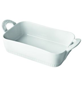 Plat à lasagnes rectangulaire blanc porcelaine culinaire 16x11 cm Toulouse Pillivuyt