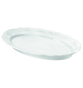 Plat ovale blanc porcelaine culinaire 49,5 cm Queen Ann Pillivuyt