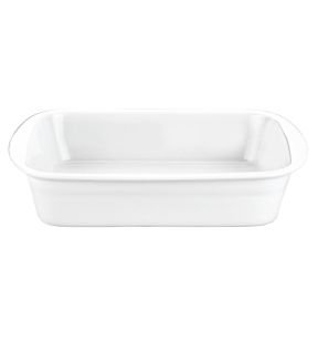 Plat à lasagnes rectangulaire blanc porcelaine culinaire 34x25 cm Pillivuyt