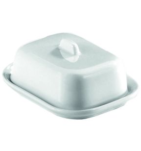 Beurrier rectangulaire blanc porcelaine culinaire 10,6 cm Pillivuyt