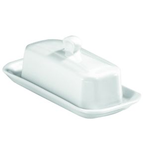 Beurrier rectangulaire blanc porcelaine culinaire 19,3 cm Pillivuyt