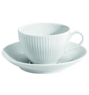 Tasse à déjeuner blanc porcelaine culinaire 29 cl Plisse Pillivuyt