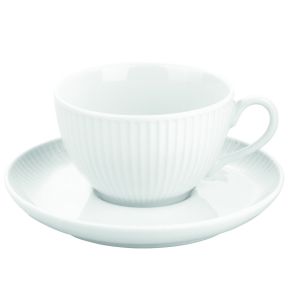 Sous tasse à thé rond blanc porcelaine culinaire Ø 14 cm Plisse Pillivuyt