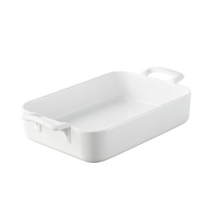 Plat rectangulaire blanc porcelaine culinaire 26x18,5 cm Belle Cuisine Revol