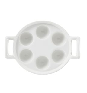 Plat à escargots ovale blanc porcelaine culinaire 14x12,7 cm Belle Cuisine Revol