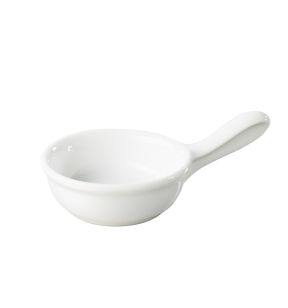 Poêlon rond blanc porcelaine culinaire Ø 6,4 cm Miniatures Revol