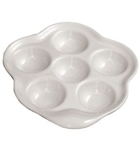 Plat à escargots rond blanc porcelaine culinaire Ø 16 cm French Classics Revol