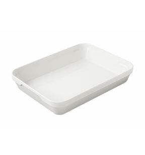 Plat rectangulaire blanc porcelaine culinaire 28x21 cm Les Essentiels Revol