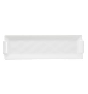 Plat rectangulaire blanc porcelaine culinaire 43 cm Bombay Revol