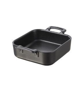 Ravier carré noir porcelaine culinaire 13x13 cm Belle Cuisine Revol