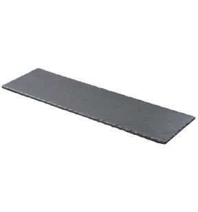 Plateau rectangulaire noir porcelaine culinaire 54 cm Basalt Revol