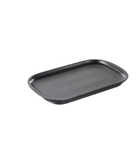 Assiette entrecôte rectangulaire noir porcelaine culinaire 32x21 cm Les Essentiels Revol