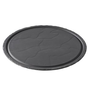 Assiette à steak rond noir porcelaine culinaire Ø 30 cm Basalt Revol