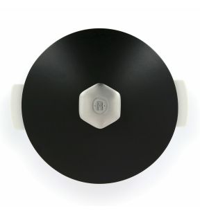 Couvercle pour cocotte rond noir porcelaine culinaire 32,5x26,5 cm Revolution 2 Revol