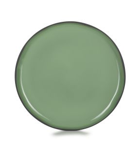 Assiette plate rond vert porcelaine culinaire Ø 26 cm  Caractère Revol