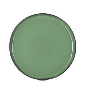 Assiette plate rond vert porcelaine culinaire Ø 28 cm  Caractère Revol