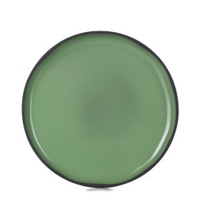 Assiette plate rond vert porcelaine culinaire Ø 15 cm  Caractère Revol