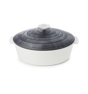 Cocotte ovale noir porcelaine culinaire 32,5x26,5 cm Revolution 2 Revol