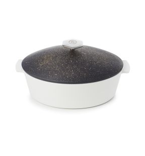 Cocotte ovale noir porcelaine culinaire 32,5x26,5 cm Revolution 2 Revol