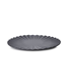 Assiette plate rond noir porcelaine culinaire Ø 17 cm Pekoe Revol