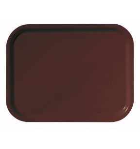 Plateau stratifié bois marron 37x28 cm Platex