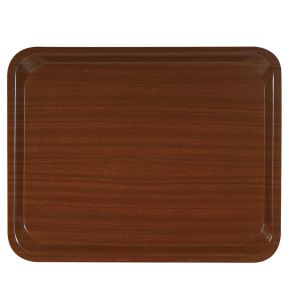 Plateau stratifié bois marron 46x36 cm Platex
