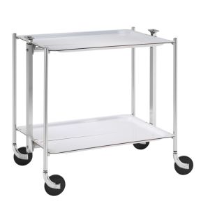 Table roulante argent aluminium Platex