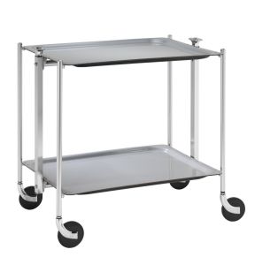 Table roulante gris aluminium Platex