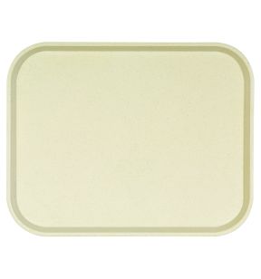 Plateau polyester jaune 41x30 cm Poly One Platex