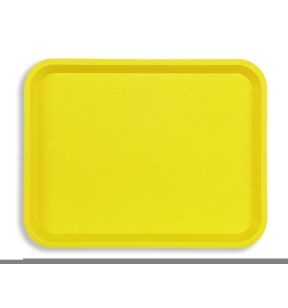 Plateau polyester jaune 35x27 cm Fast Food Platex