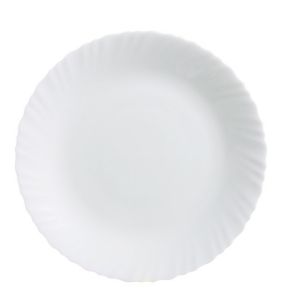 Assiette plate rond blanc verre opal Ø 27,3 cm Feston Luminarc