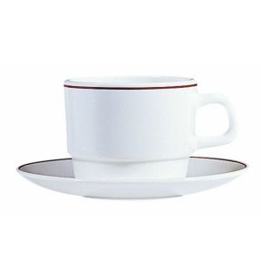 Tasse à thé rond blanc verre opal 19 cl Ø 7,8 cm Restaurant Filet Bordeaux Arcoroc