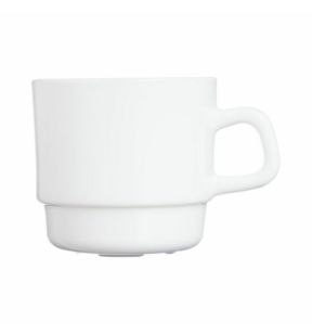 Tasse à thé rond blanc verre opal 22 cl Ø 7,75 cm Restaurant Arcoroc