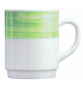 Mug rond vert verre opal 25 cl Ø 7,2 cm Brush Arcoroc