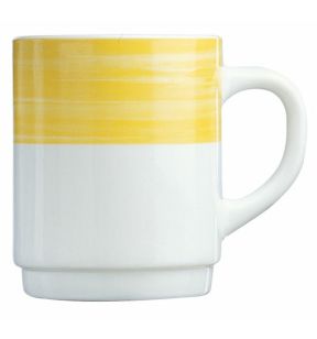 Mok rond geel opaal 25 cl Ø 7.2 Brush Arcoroc
