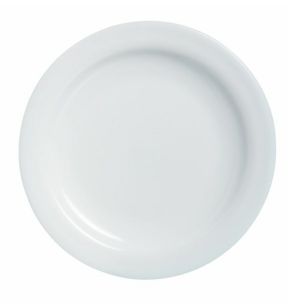 Assiette plate rond blanc verre opal Ø 15,5 cm Hoteliere Arcoroc
