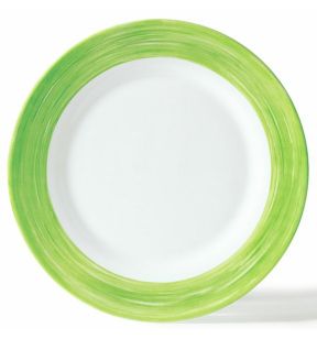 Assiette plate rond blanc verre opal Ø 25,4 cm Brush Arcoroc