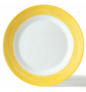 Assiette plate rond blanc verre opal Ø 25,4 cm Brush Arcoroc