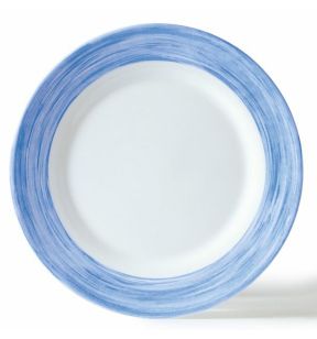 Assiette plate rond blanc verre opal Ø 25,4 cm Brush Arcoroc