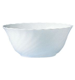 Bol à salade rond blanc verre opal Ø 17,9 cm Trianon Arcoroc