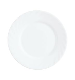 Assiette plate rond blanc verre opal Ø 15,5 cm Trianon Arcoroc
