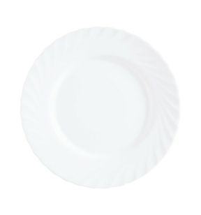 Assiette plate rond blanc verre opal Ø 24,6 cm Trianon Arcoroc