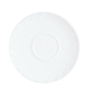 Sous-tasse à thé rond blanc verre opal Ø 14,1 cm Trianon Arcoroc